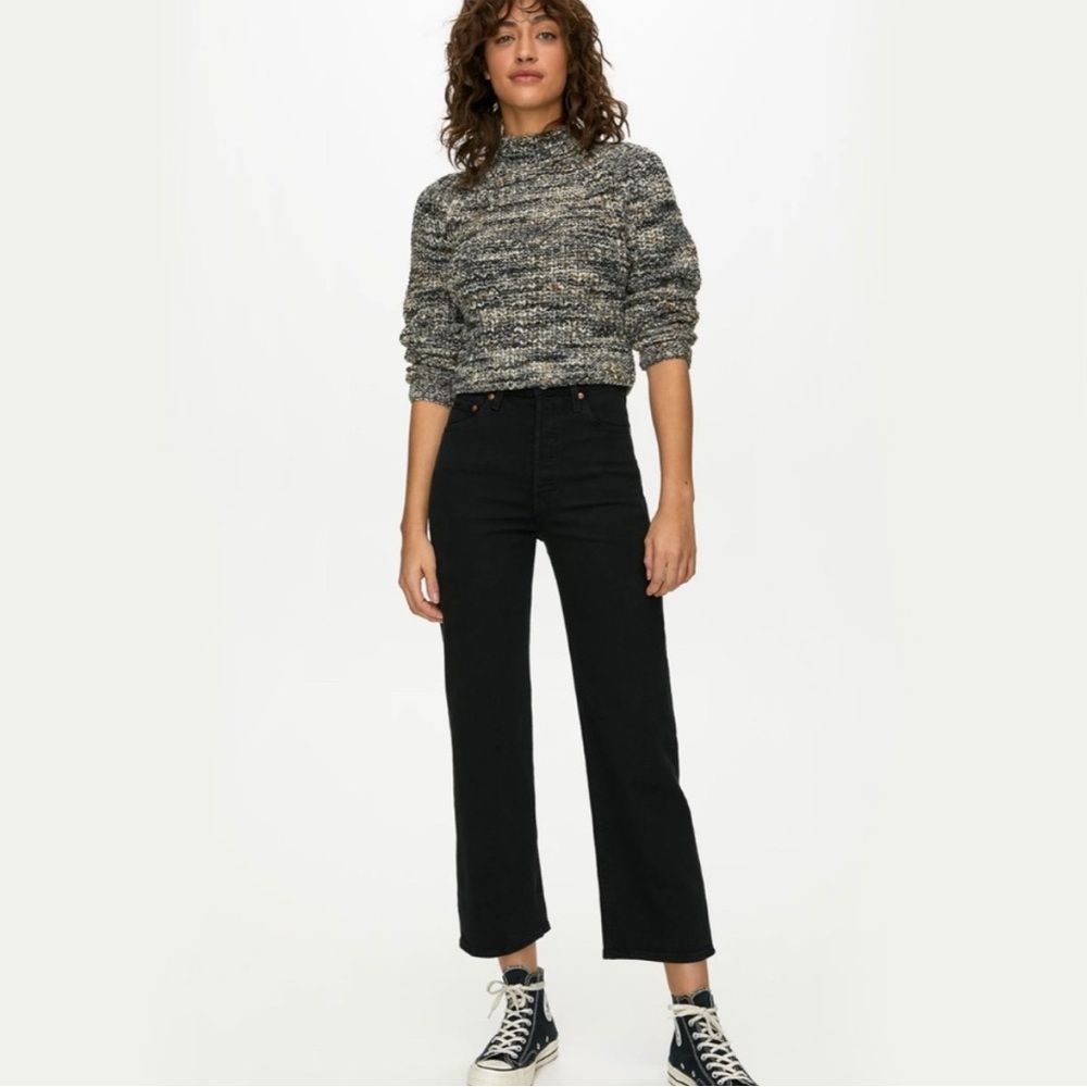 Aritzia Wilfred Free Chunky Mélange Knit Sweater
